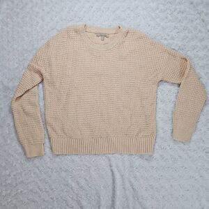 Banana Republic Womens Sweater Knitted Long Sleeve Crew Neck Cream Large